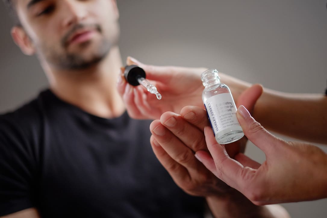 Professional aesthetic products and serums used by aesthetic nurses in dermal filler treatments