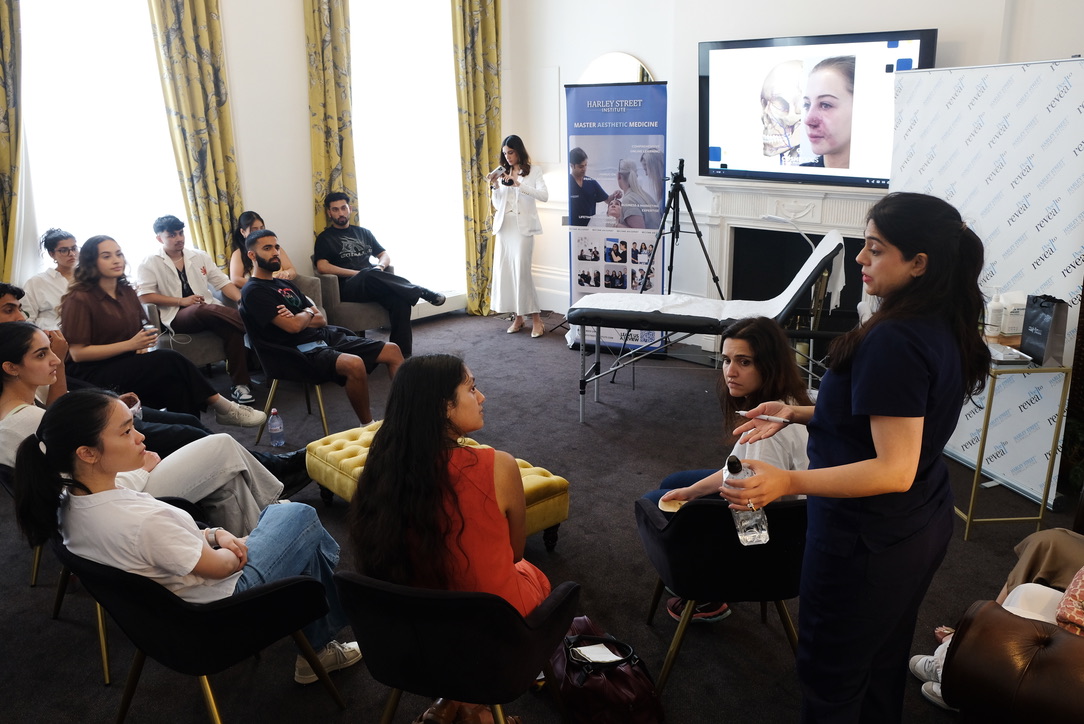 Botox training classroom at Harley Street Institute with live demonstration