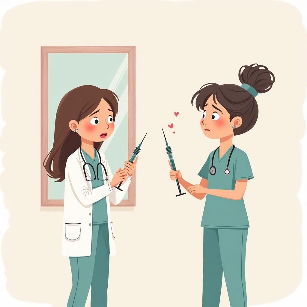 Beginner aesthetic practitioner gaining confidence during training