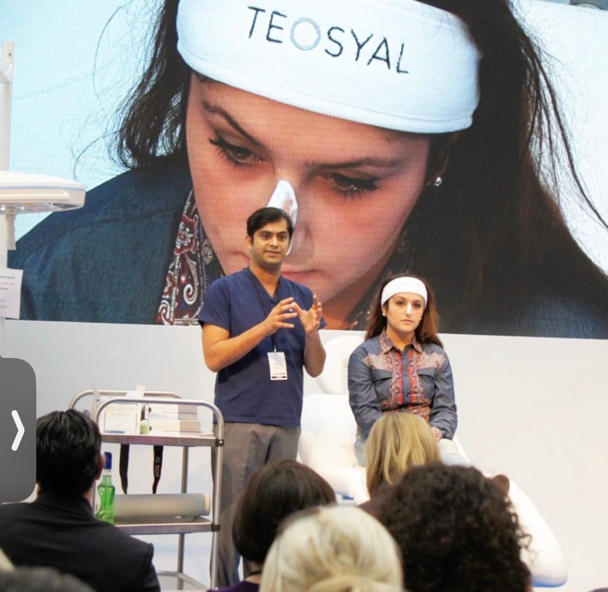 Dr. Ahmed Haq teaching at aesthetic medicine conference - Fellowship Supervisor at Harley Street Institute